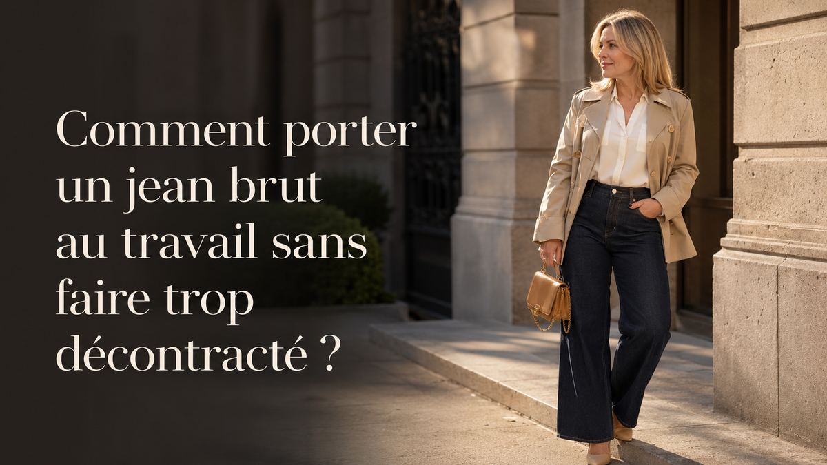 Comment porter un jean brut au travail sans faire trop décontracté ?