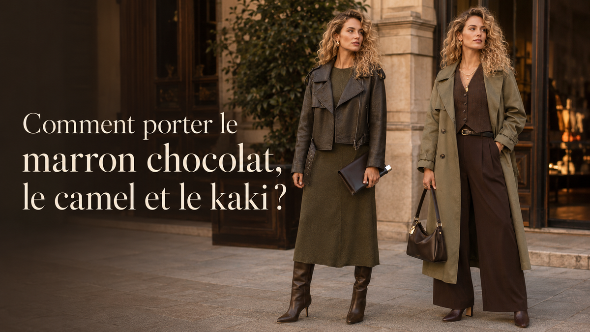 Comment porter le marron chocolat, le camel et le kaki ?
