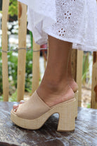 Sandales à talons compensés- beautifulshop 