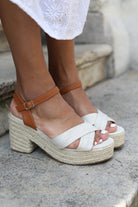 Sandales compensées effet corde-beautifulshop