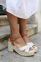 Sandales compensées effet corde-beautifulshop
