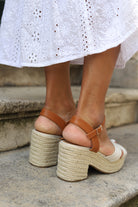 Sandales compensées effet corde-beautifulshop