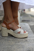 Sandales compensées effet corde-beautifulshop