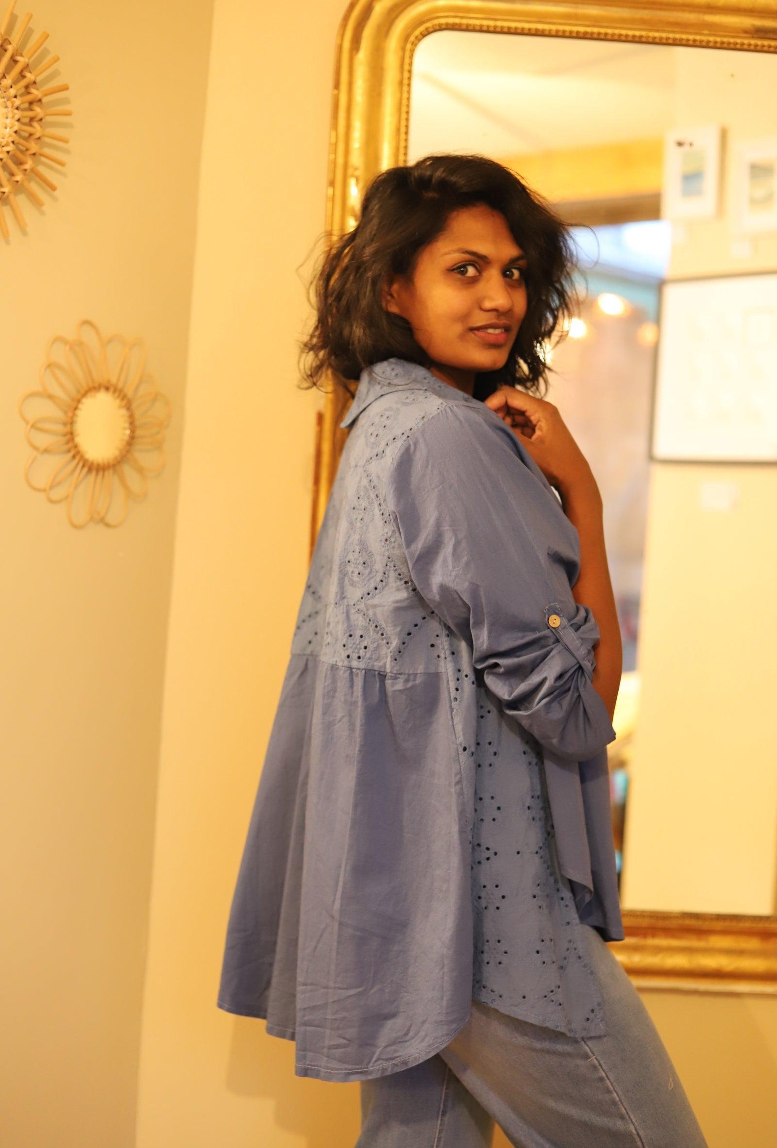 Blouse Oversize en Popeline – Élégance et Légèreté au Quotidien - beautifulshop - boutique à Angoulême 