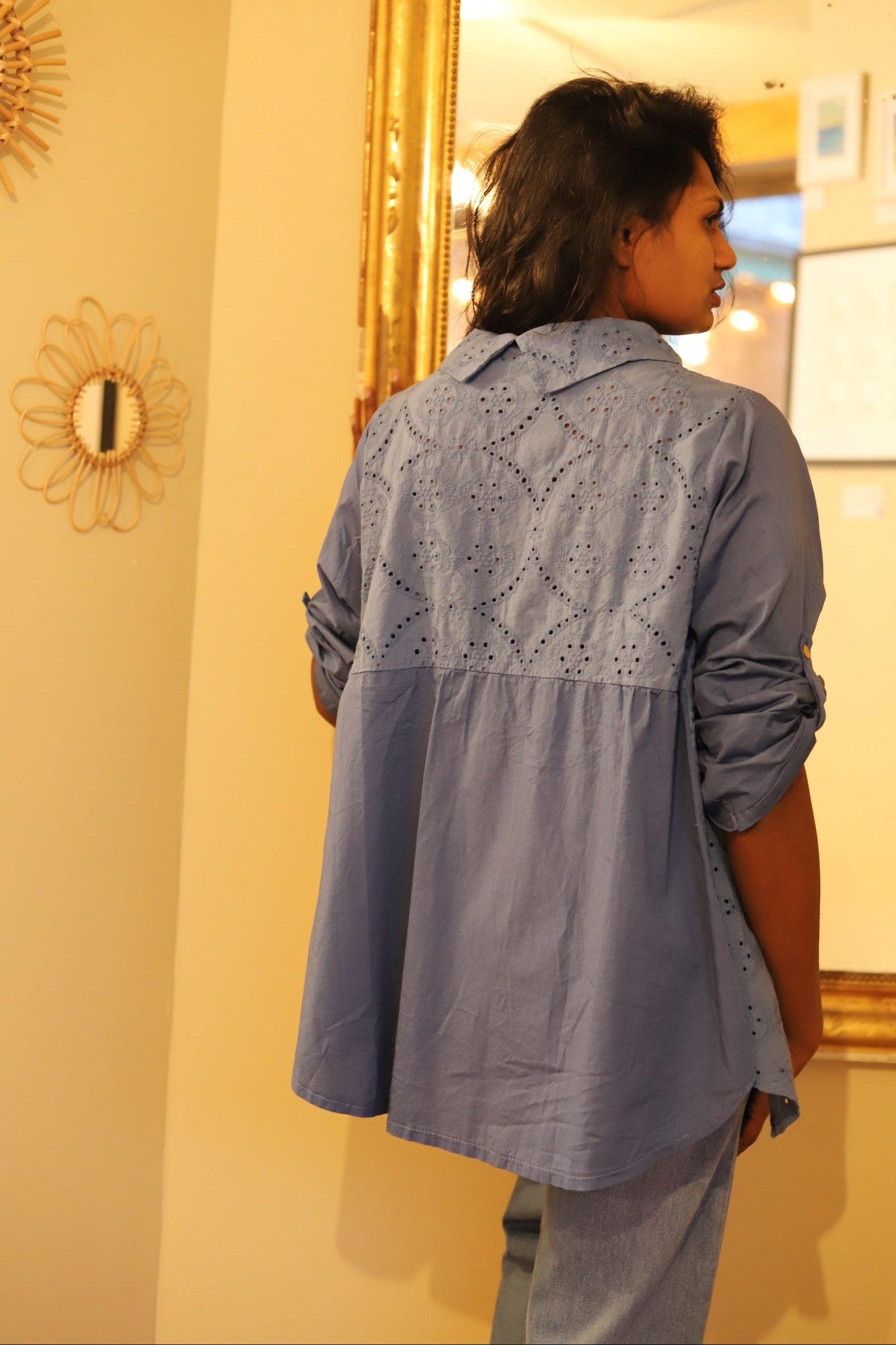 Blouse Oversize en Popeline – Élégance et Légèreté au Quotidien - beautifulshop - boutique à Angoulême 