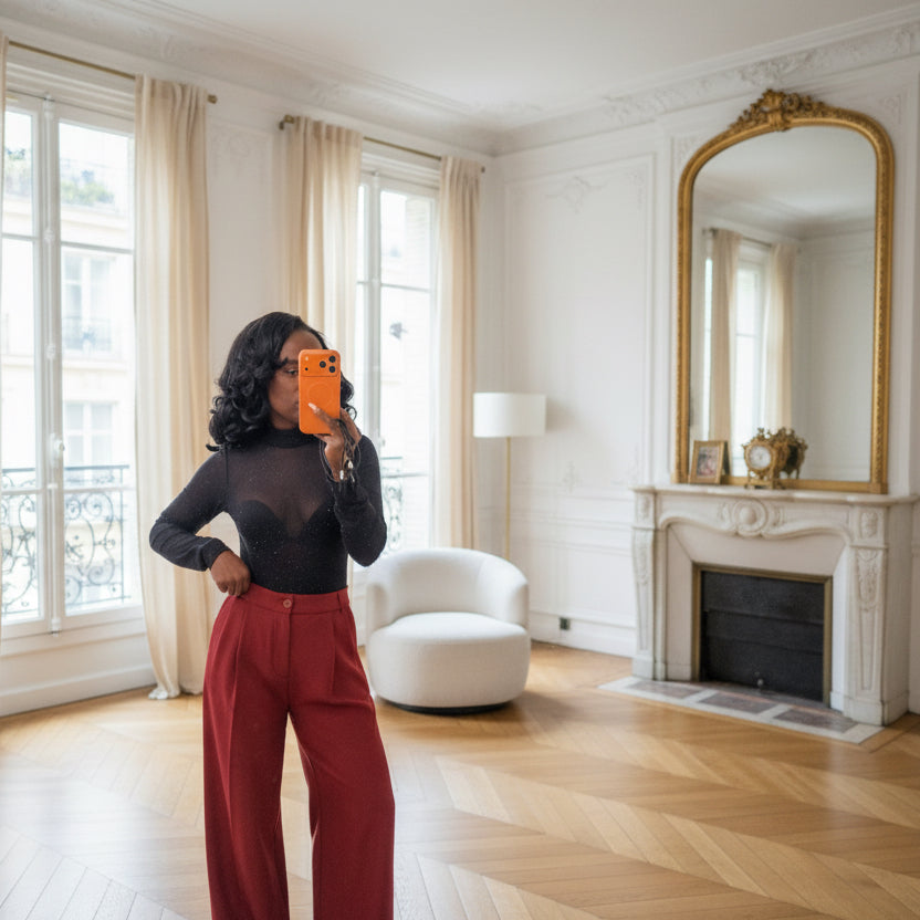 Body Noir Transparent Pailleté –Beautiful shop 