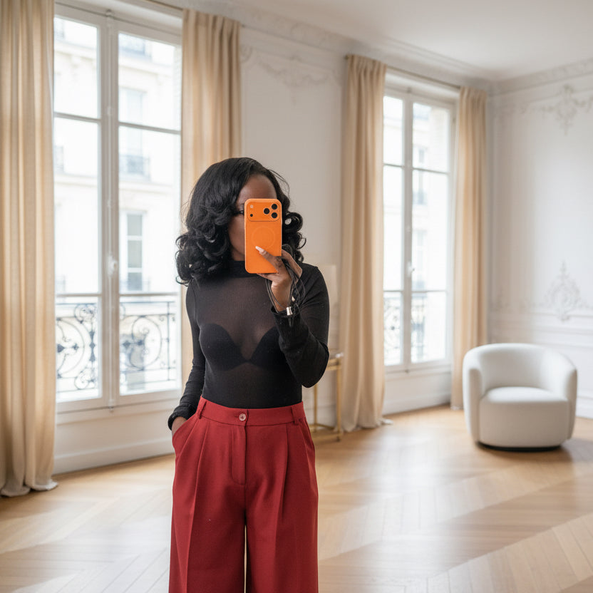 Body Noir Transparent Pailleté –Beautiful shop-magasin 