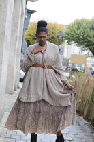 Ceinture élastique marron avec boucle dorée – Taille unique | Beautiful Shop