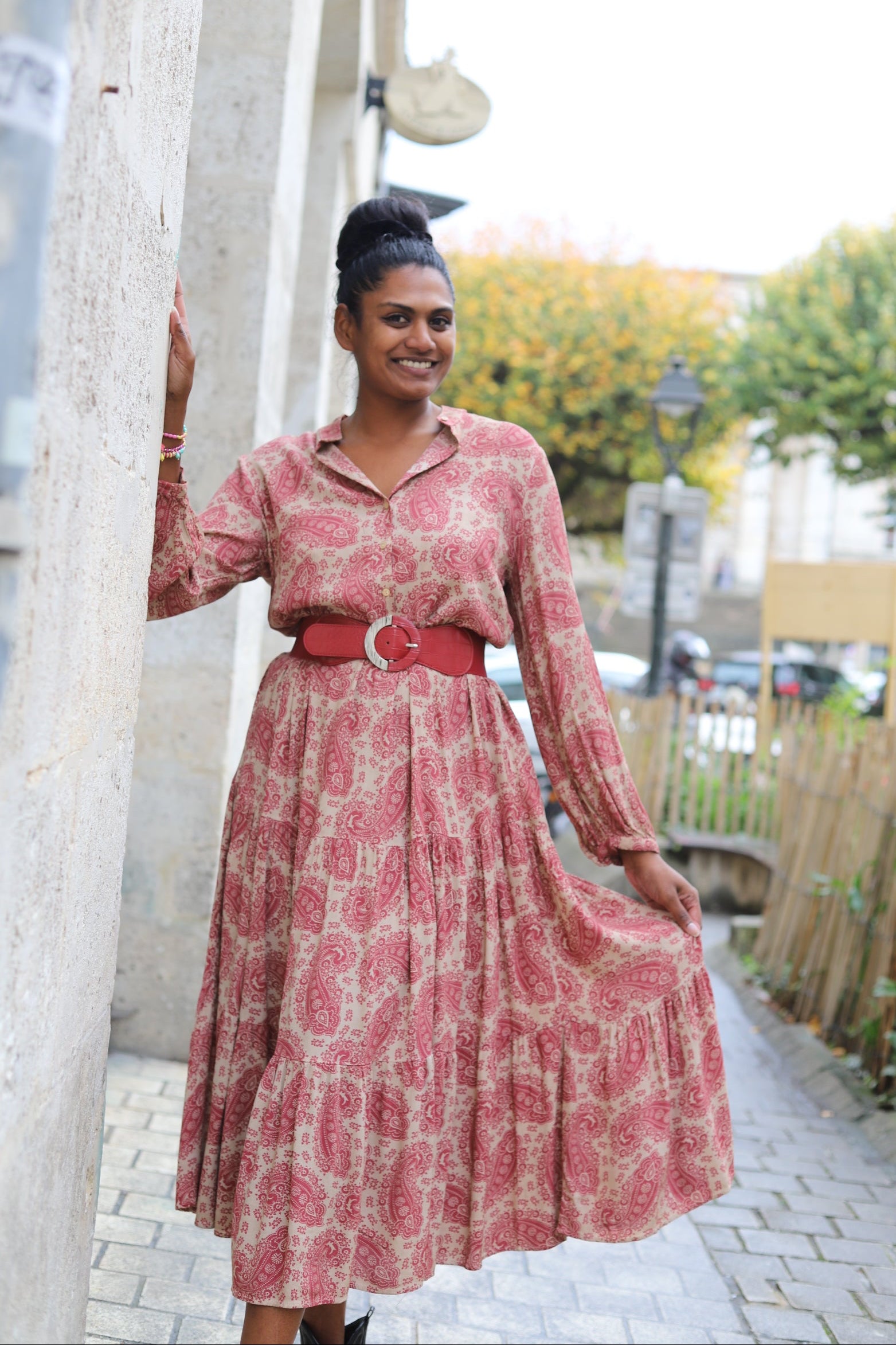 Ceinture rouge large femme – Simili cuir & boucle argent | Beautiful Shop