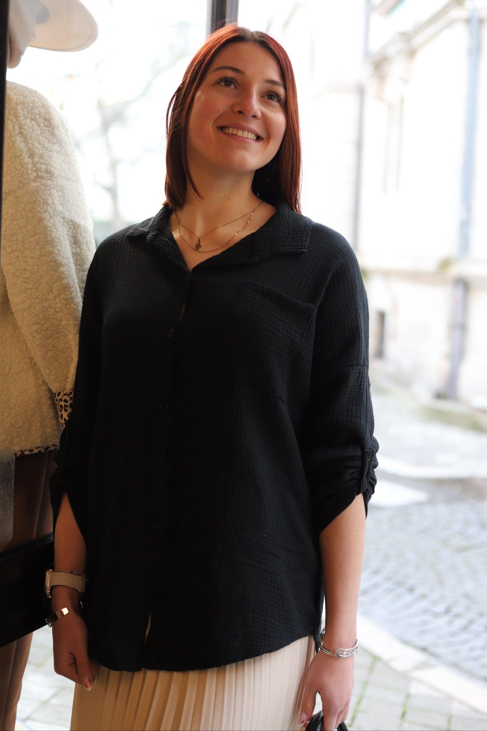 Chemisier en Gaze de Coton – Léger et Élégant - beautifulshop - boutique femme sur Angoulême 