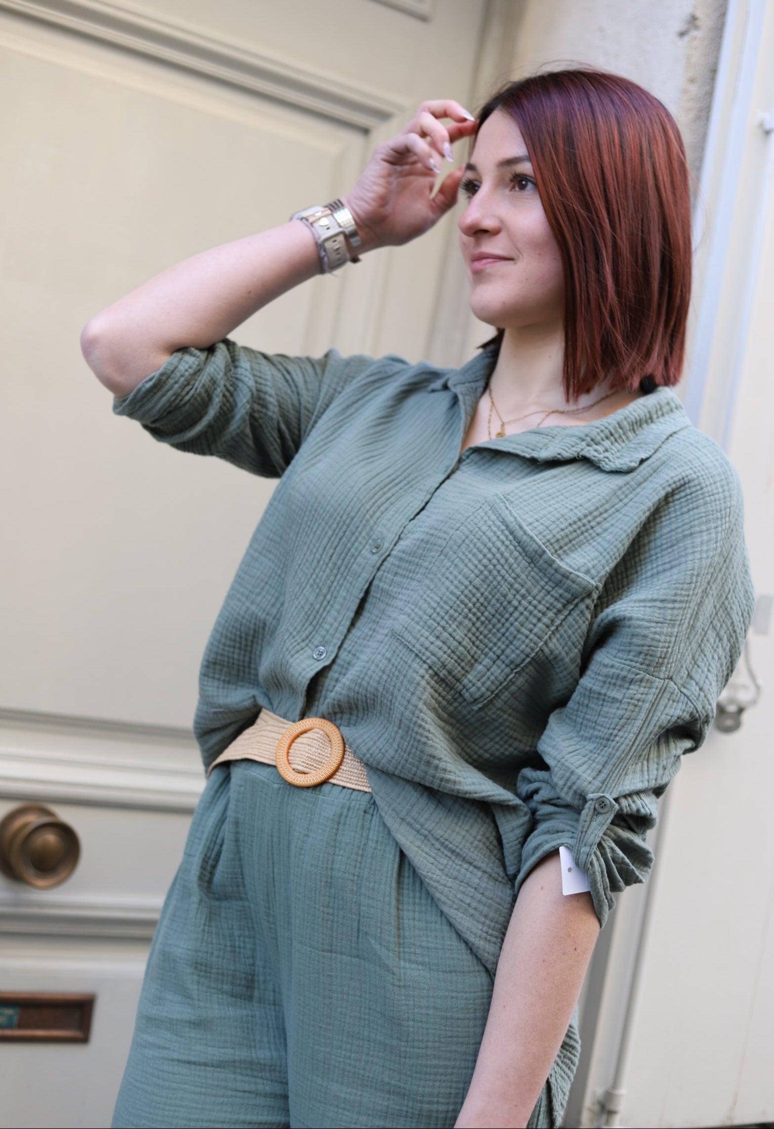 Chemisier en Gaze de Coton - beautifulshop - boutique de vêtements femmes 