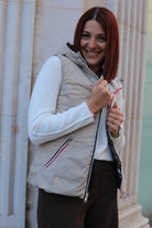 Doudoune Sans Manches Réversible Métallisée-beautifulshop