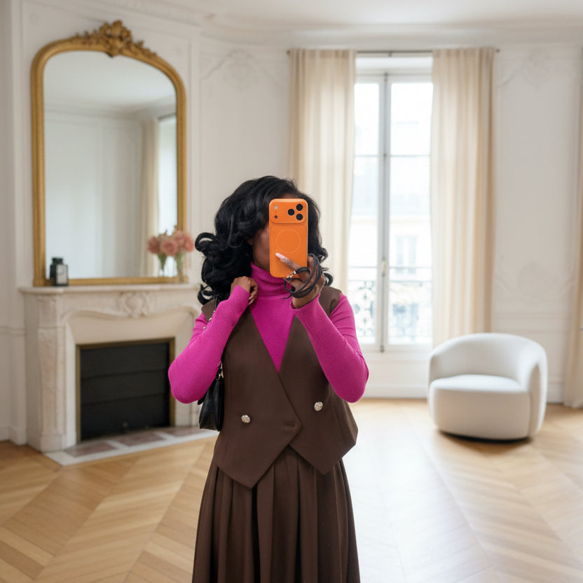 Gilet Croisé Café-beautifulshop 