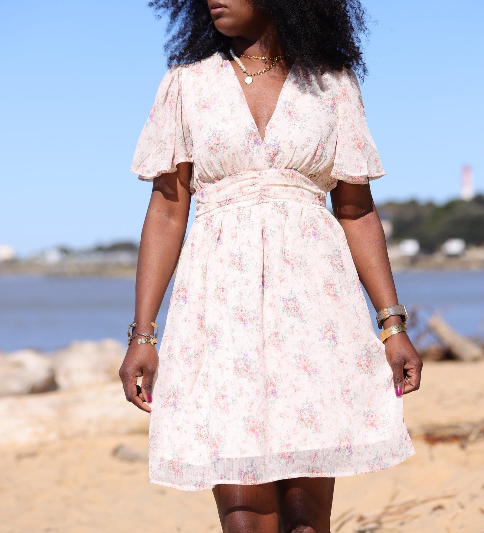 Robe Courte Imprimée – Douceur printanière et féminité - beautifulshop