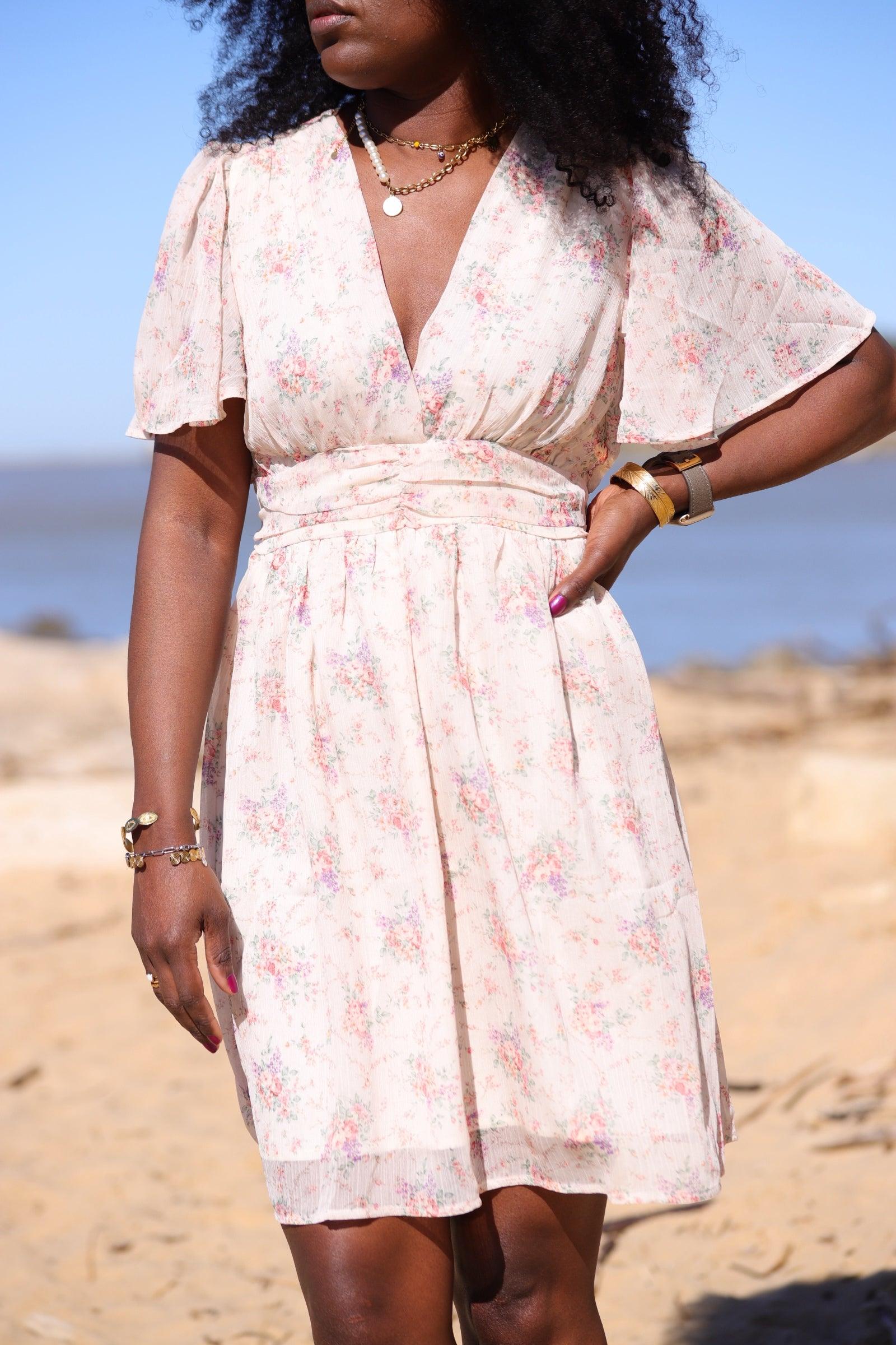 Robe Courte Imprimée – Douceur printanière et féminité - beautifulshop