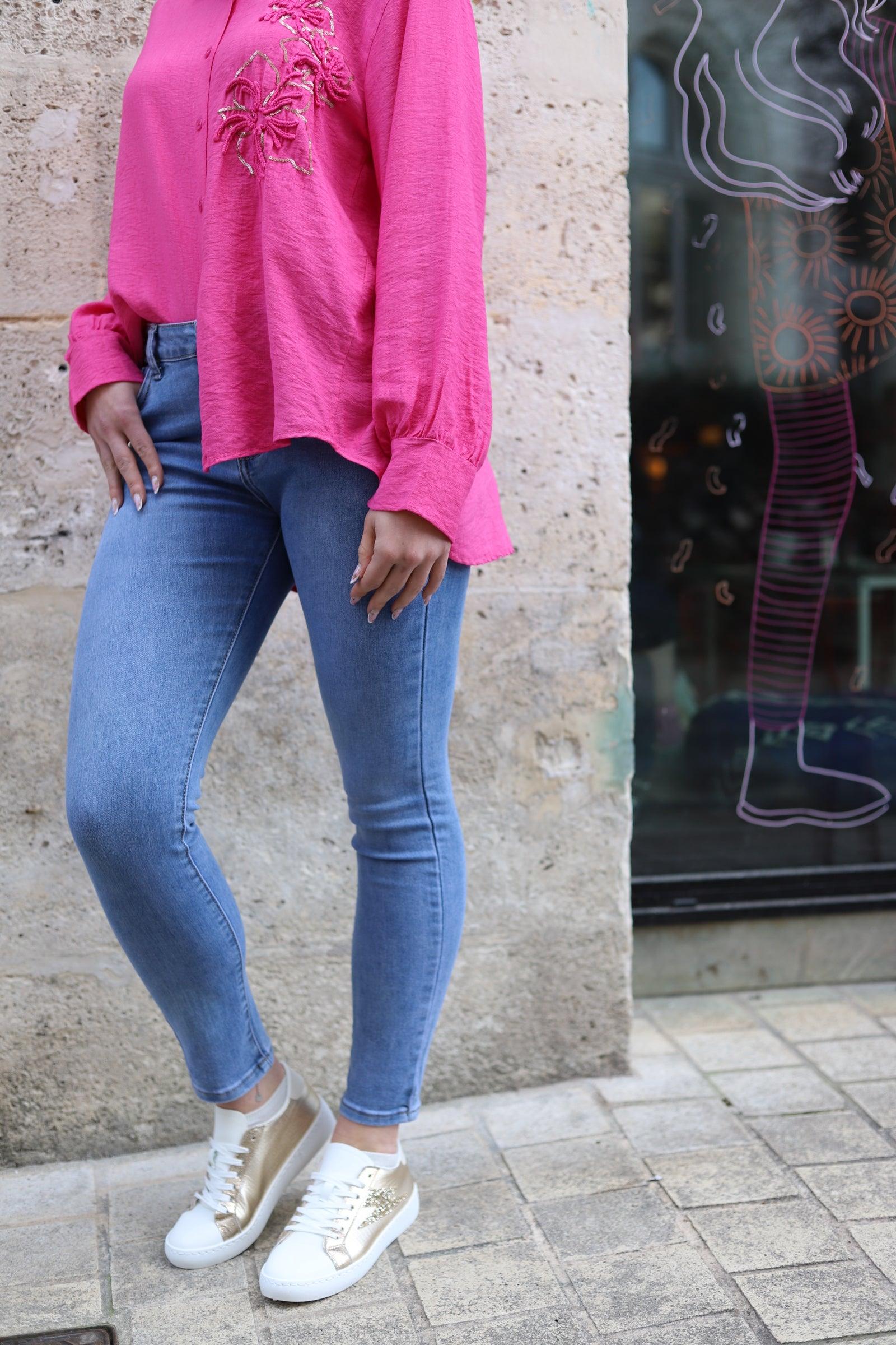 Jean Slim Taille Mi-Haute – Confort et Élégance - beautifulshop - boutique femme sur Angoulême 