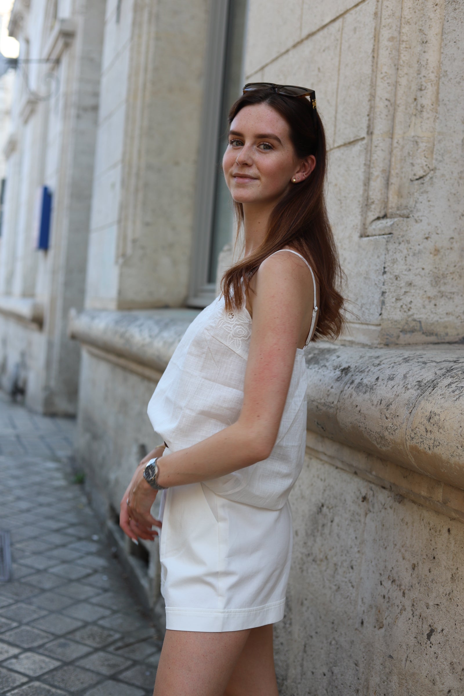 Débardeur en coton brodé-beautifulshop 