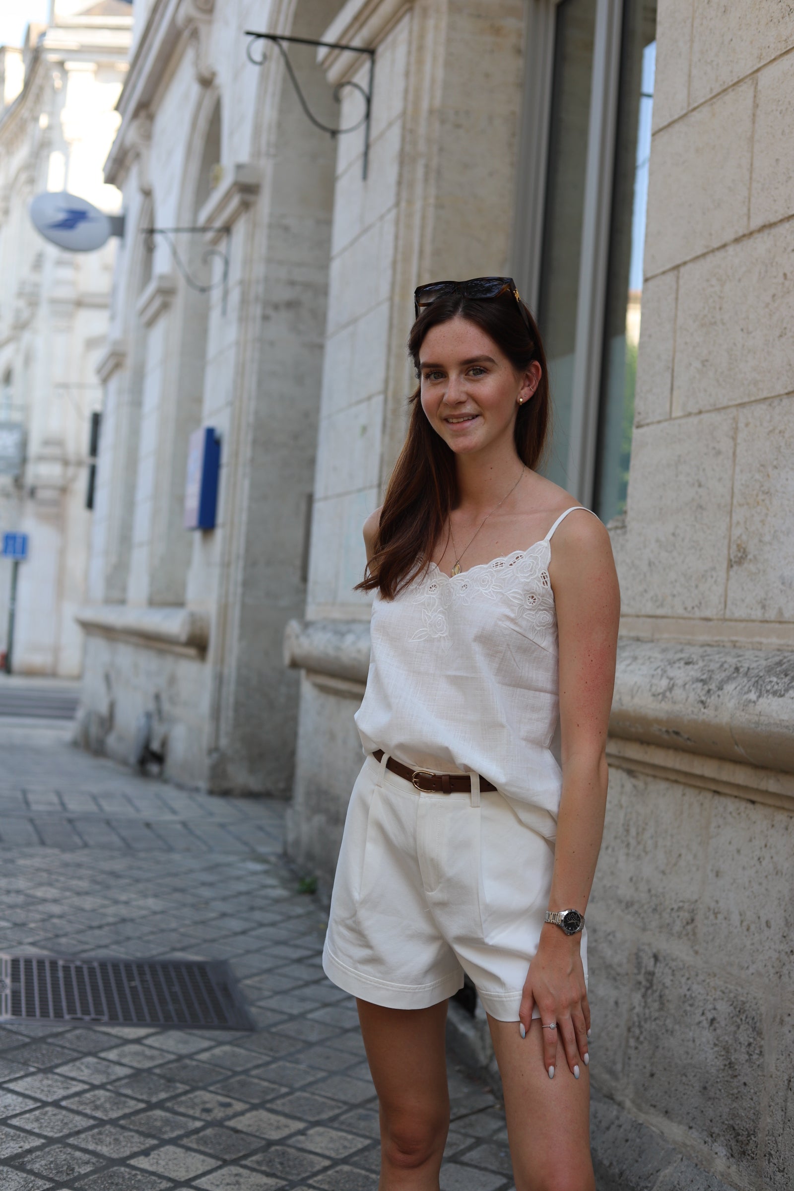 Débardeur en coton brodé-beautifulshop 