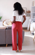 Pantalon Fluide en Coton avec Taille Élastique - beautifulshop