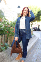 Jean Droit Stretch à Revers-beautifulshop