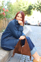Jean Droit Stretch à Revers-beautifulshop