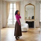 Jupe Longue Café Plissée-beaiutifulshop