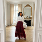 Jupe Longue en Tulle Bordeau-BEAUTIFULSHOP 5
