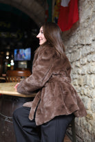 Manteau en Fausse Fourrure Ceinturé-beautifulshop