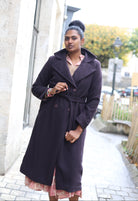 Manteau long ceinturé femme chocolat – Élégant & tendance | Beautiful Shop