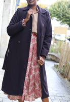 Manteau long ceinturé femme chocolat – Élégant & tendance | Beautiful Shop