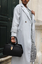 Manteau long ceinturé gris femme – Élégant et chaud | Beautiful Shop