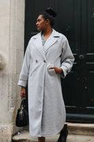 Manteau long ceinturé gris femme – Élégant et chaud | Beautiful Shop