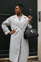 Manteau long ceinturé gris femme – Élégant et chaud | Beautiful Shop