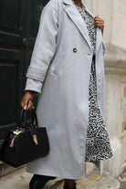 Manteau long ceinturé gris femme – Élégant et chaud | Beautiful Shop