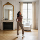 Pantalon Confort Taille Élastique avec Ceinture – Made in Italy-beautifulshop