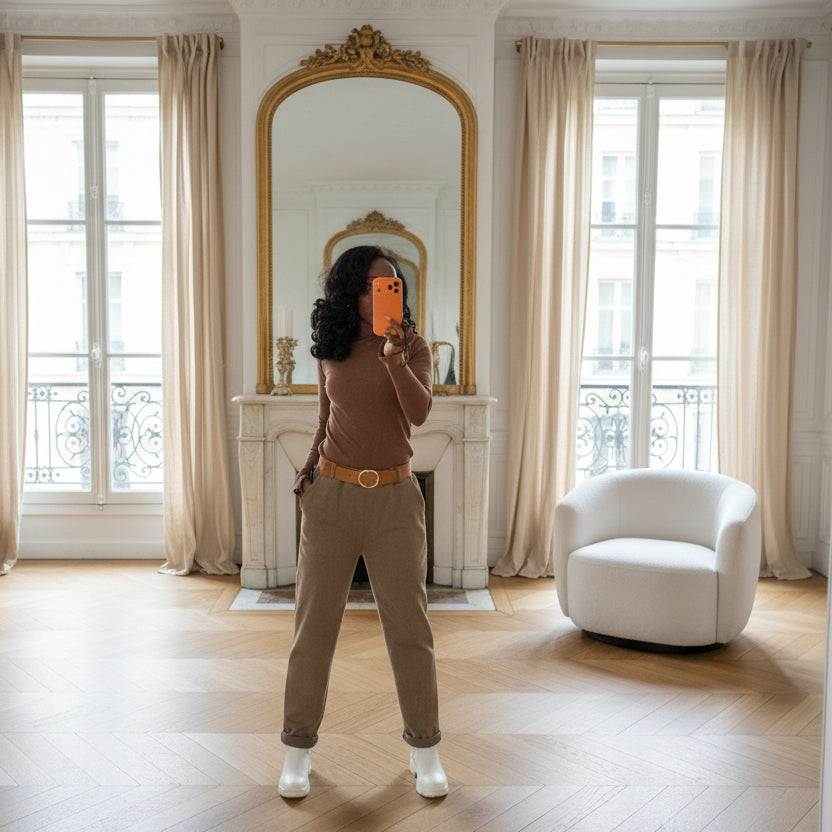 Pantalon Confort Taille Élastique avec Ceinture – Made in Italy-beautifulshop