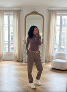 Pantalon Confort Taille Élastique avec Ceinture – Made in Italy-beautifulshop