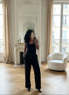 Pantalon Jogging Femme Élégant et Confortable – Coupe Droite & Taille Cordon-beautifulshop