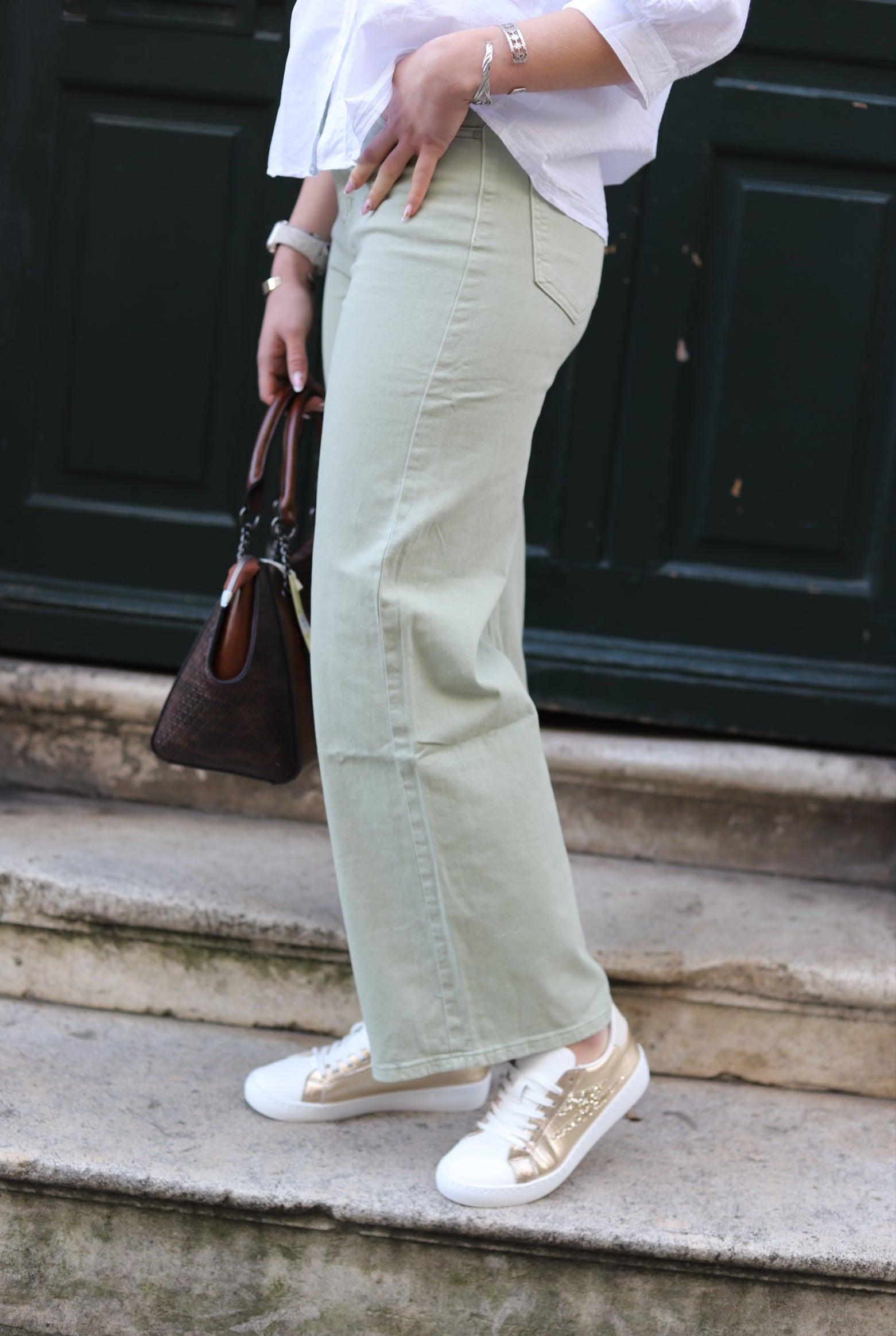 Pantalon Taille Haute Évasé – Élégance et Confort Rétro - beautifulshop - boutique femme sur Angoulême 