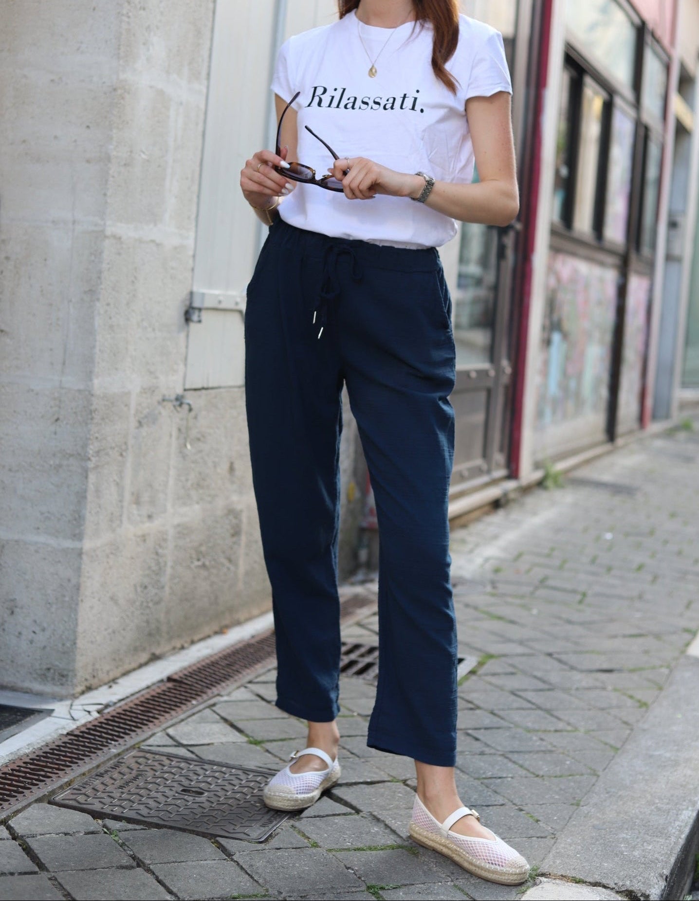 Pantalon décontracté en coton-lin – Confort et style au naturel