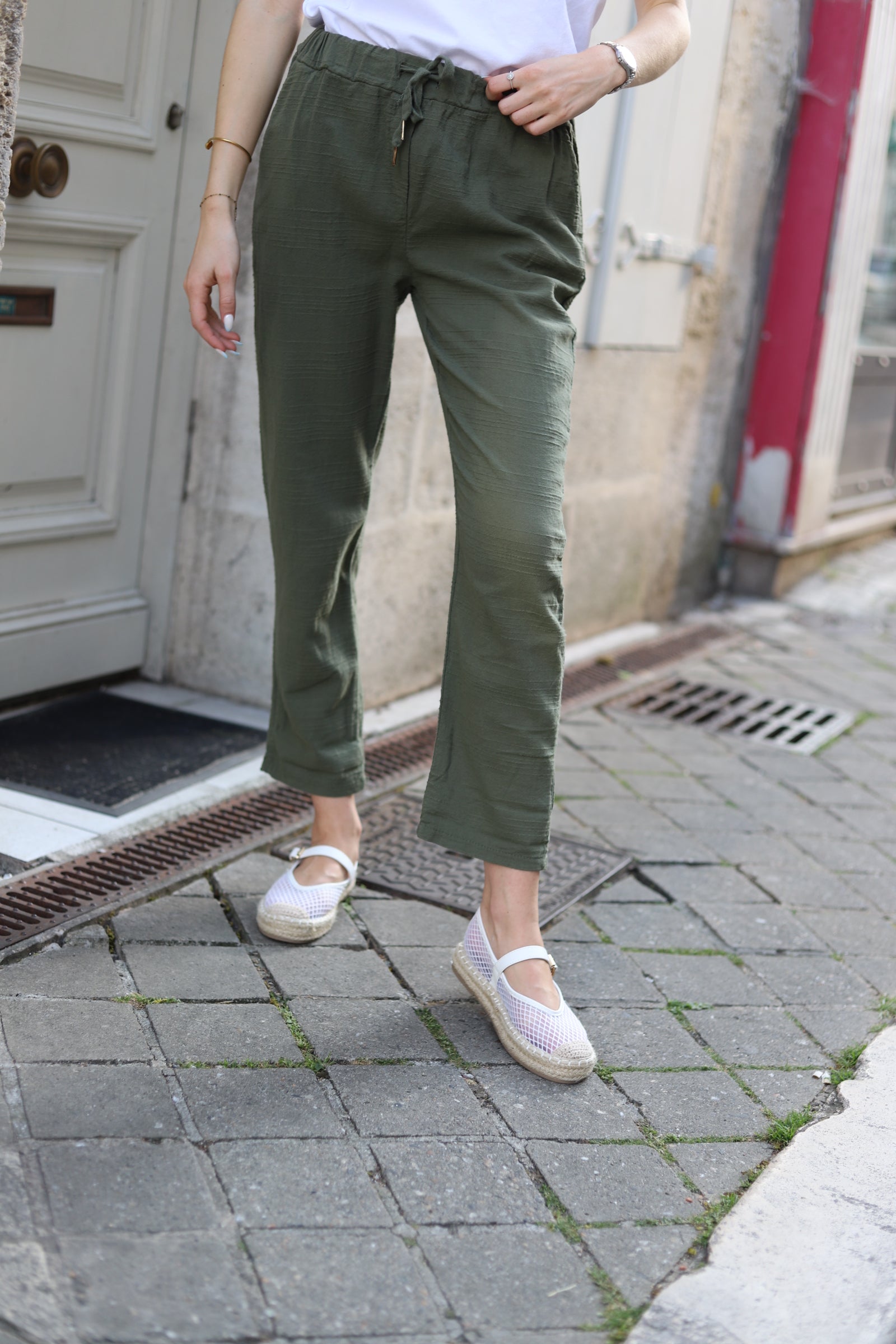 Pantalon décontracté en coton-lin – Confort et style au naturel-beautifulshop