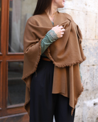Poncho camel à nouer