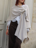 Poncho écru à nouer