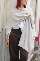 Poncho écru à nouer