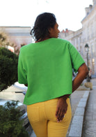 Pull Oversize Femme en Maille vert- beautifulshop - boutique femme sur Angoulême 
