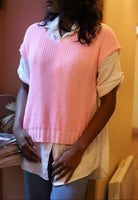 Pull Sans Manches en Maille Coton - beautifulshop - boutique pour femme sur Angoulême 