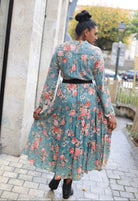 Robe Longue Chemise Imprimée Fleurie – 