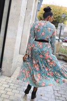 Robe Longue Chemise Imprimée Fleurie – beautifulshop