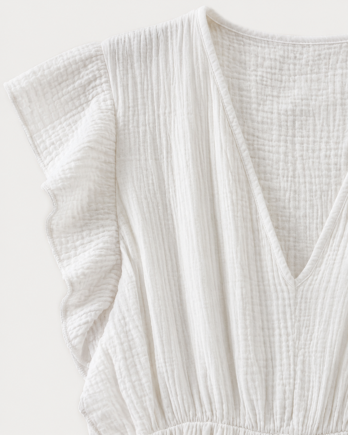     Robe longue blanche en gaze de coton