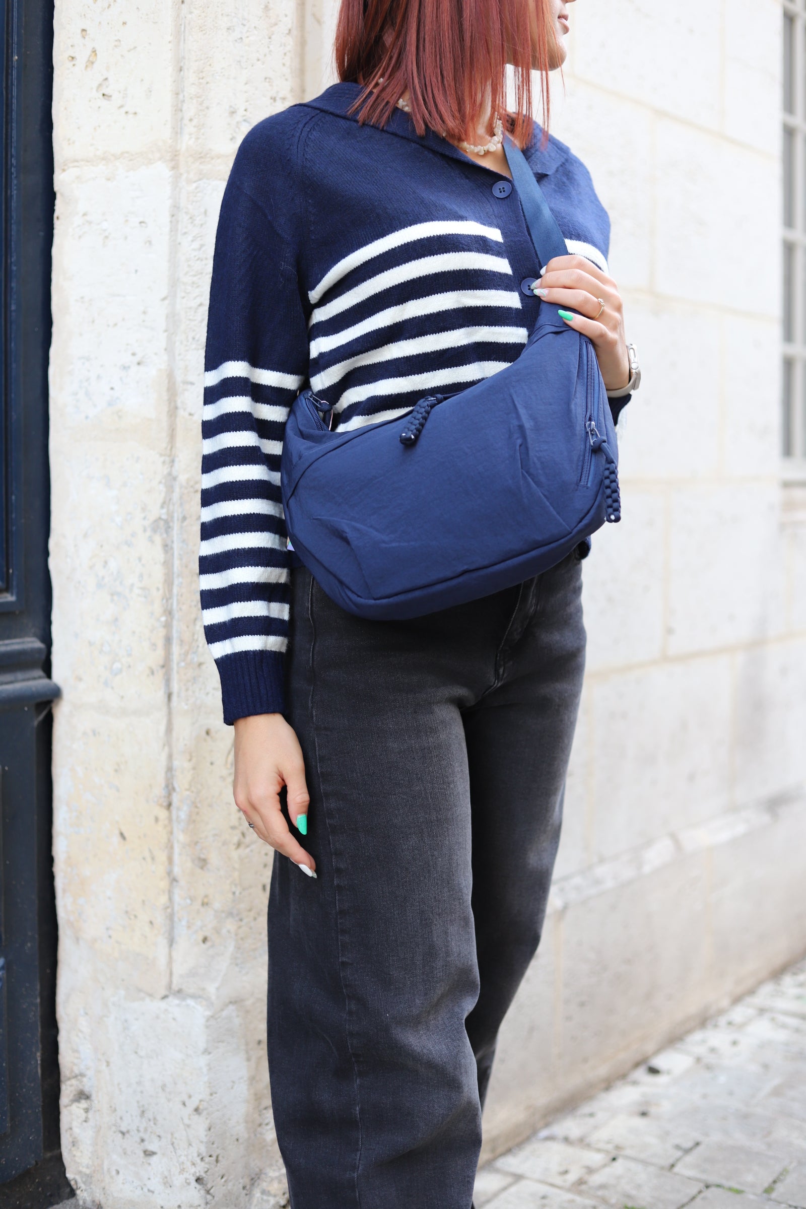 Sac à Bandoulière Bleu Marine-beautifulshop
